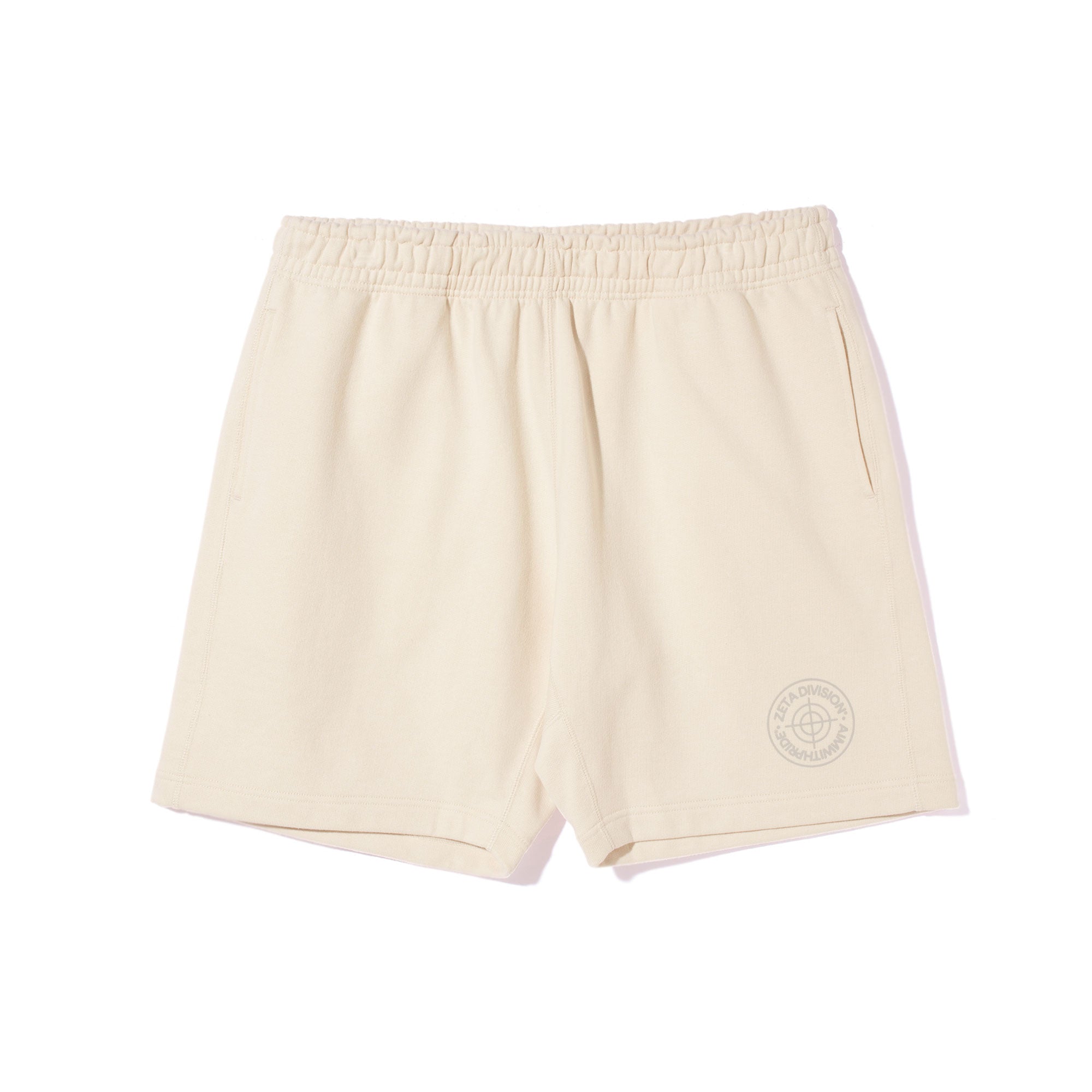 2024 CIRCLE LOGO SWEAT SHORTS / NATURAL | ZETA DIVISION STORE