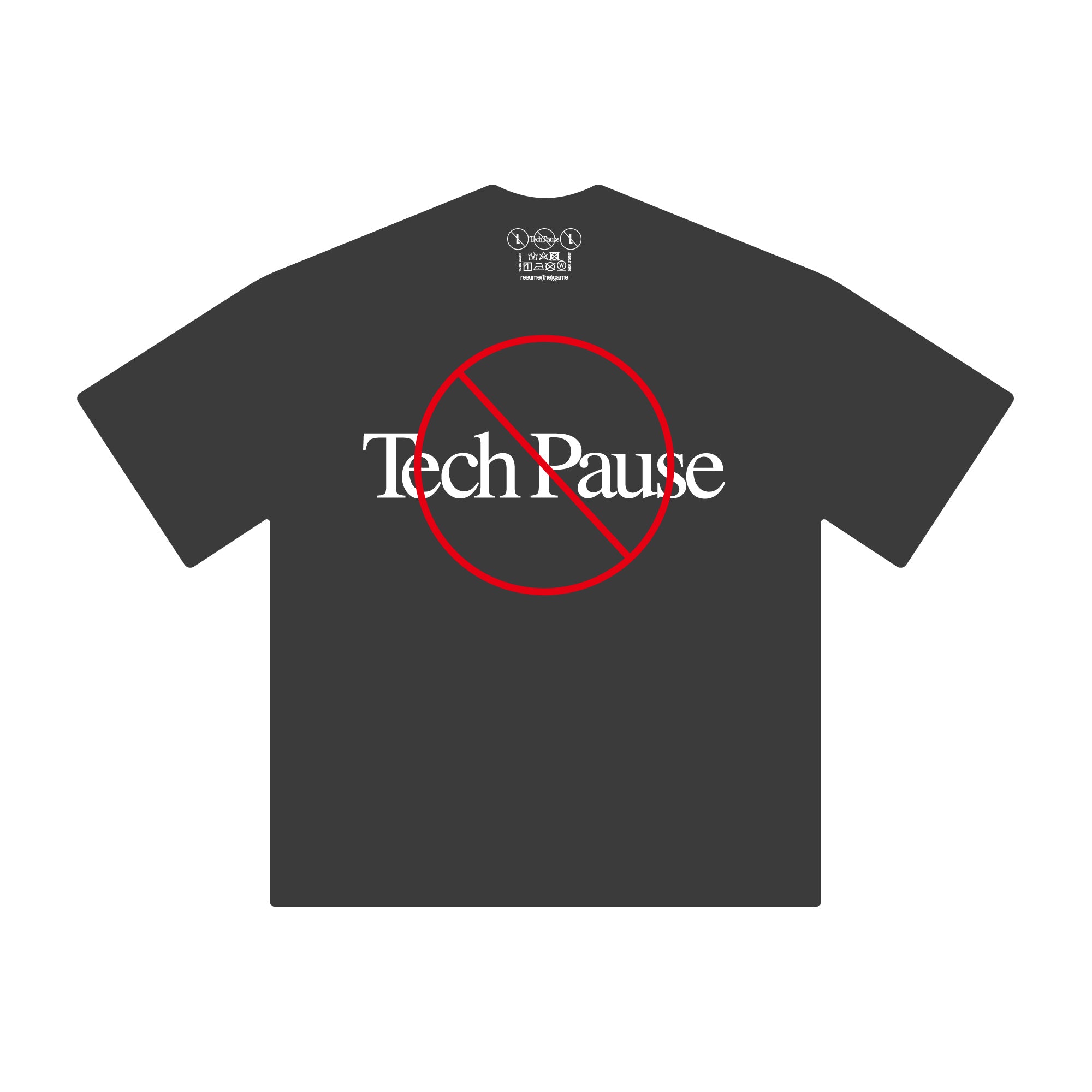 TECH PAUSE TEE 003 / CHARCOAL – ZETA DIVISION STORE