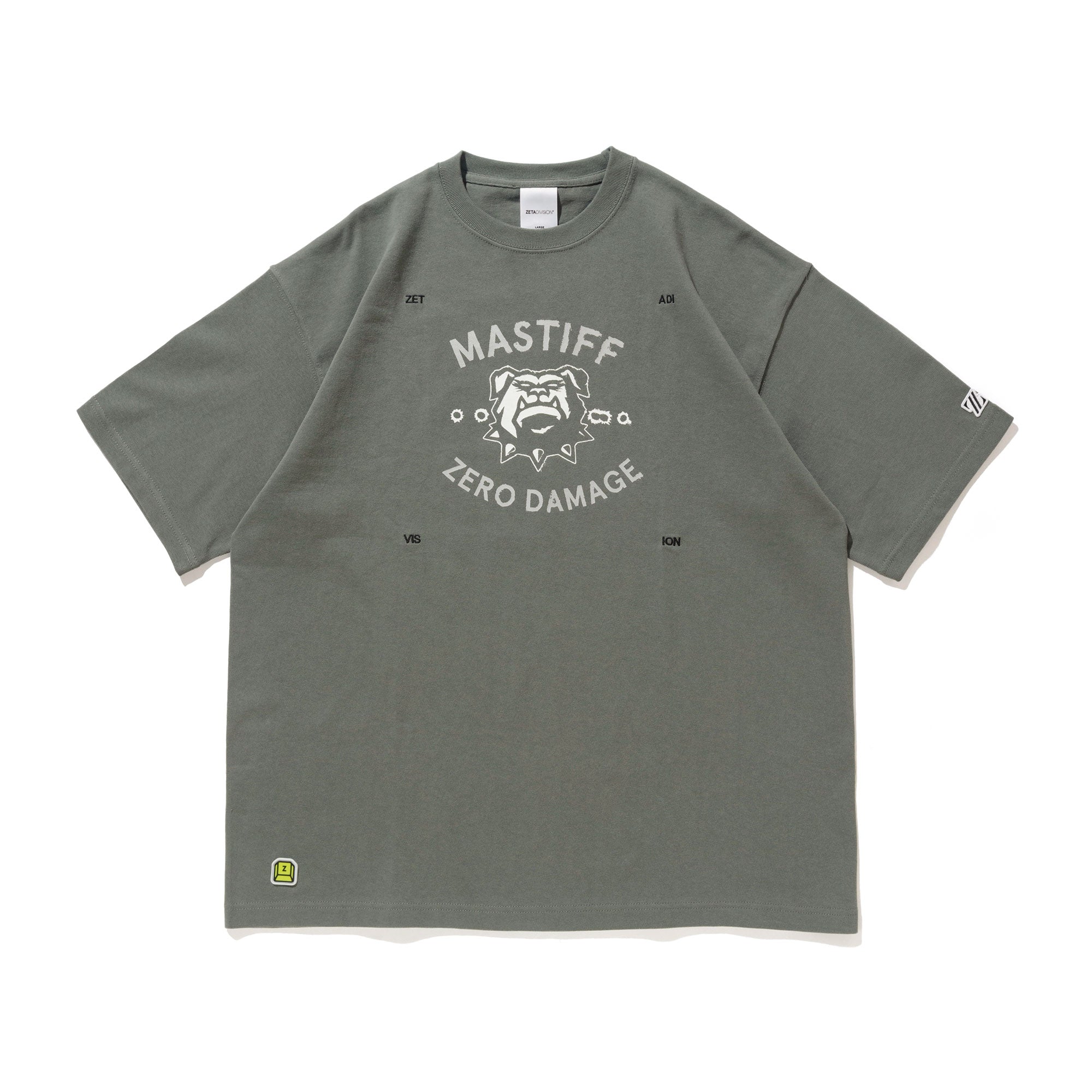 MASTIFF ZERO DAMAGE WASHED TEE / STONE GREEN | ZETA DIVISION STORE