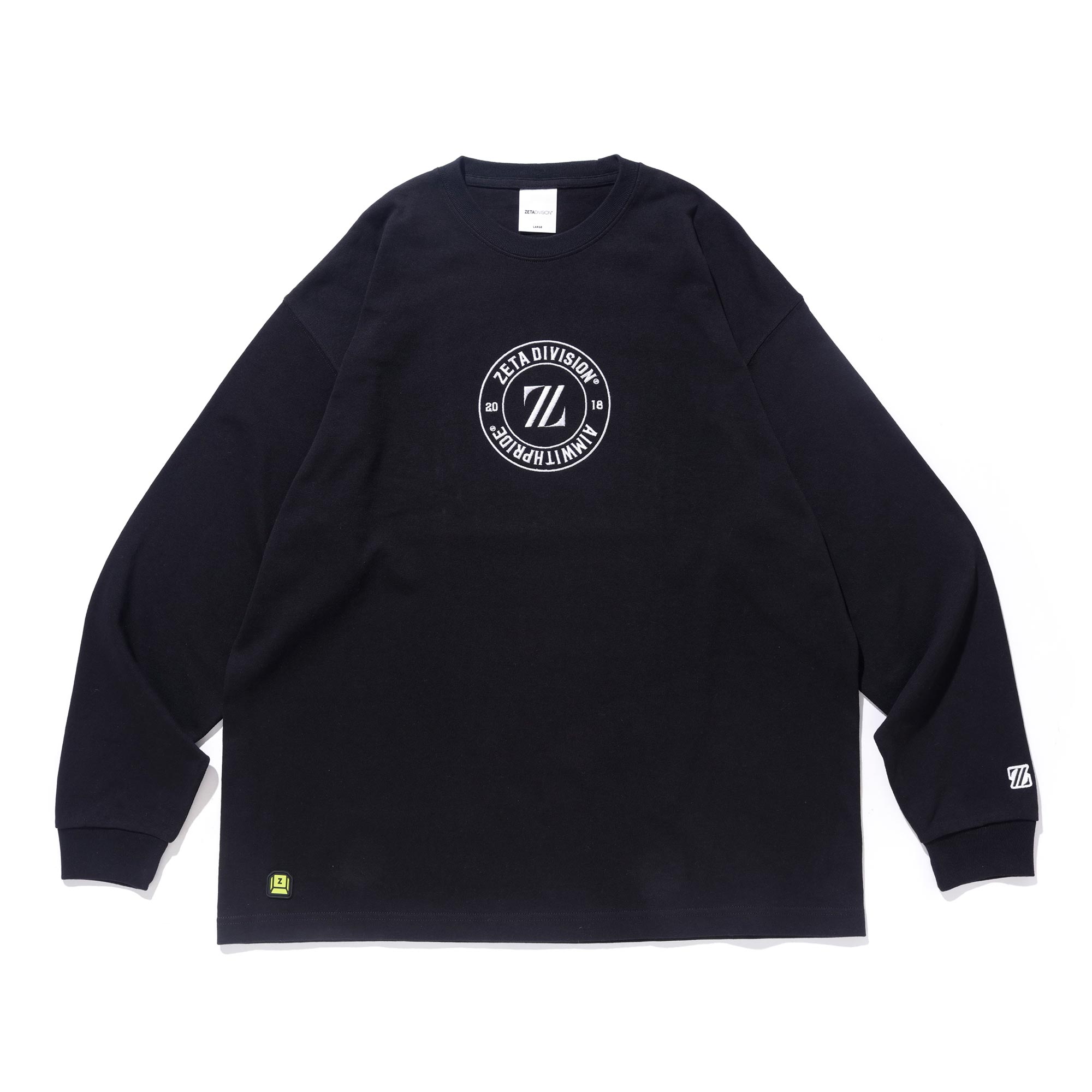 VARSITY EMBROIDERY LS TEE / BLACK | ZETA DIVISION STORE