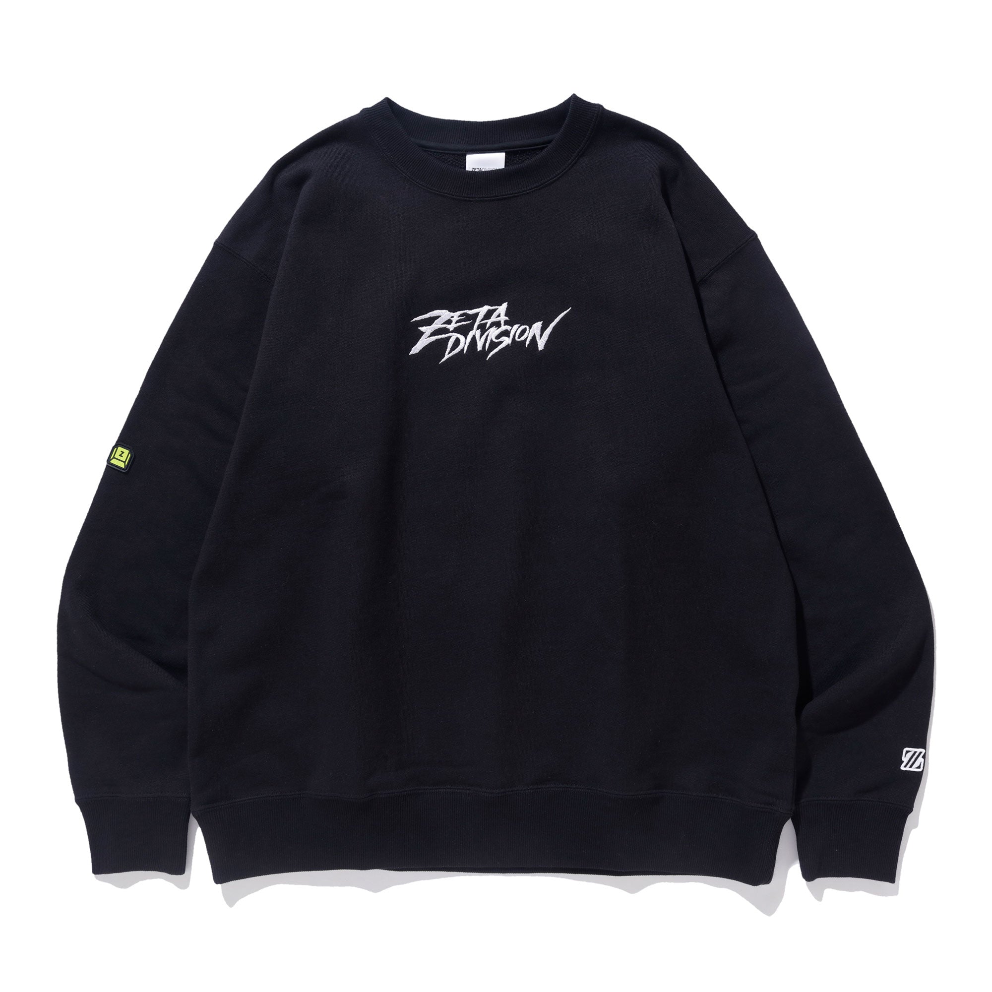 BRUSH STROKE LOGO CREW NECK / BLACK | ZETA DIVISION