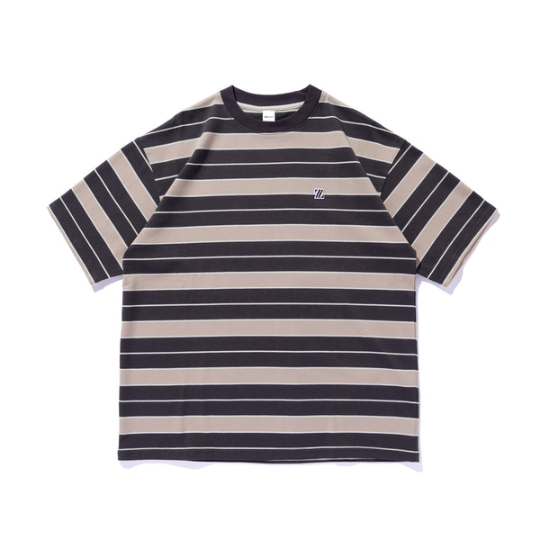 ZETA BORDER TEE / CHARCOAL × BEIGE – ZETA DIVISION STORE