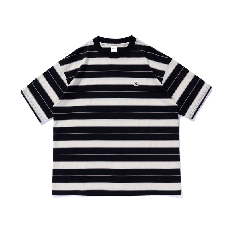 ZETA BORDER TEE / BLACK × WHITE