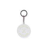 LUMINOUS VARSITY RUBBER KEY CHAIN / WHITE