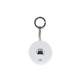 LUMINOUS VARSITY RUBBER KEY CHAIN / WHITE