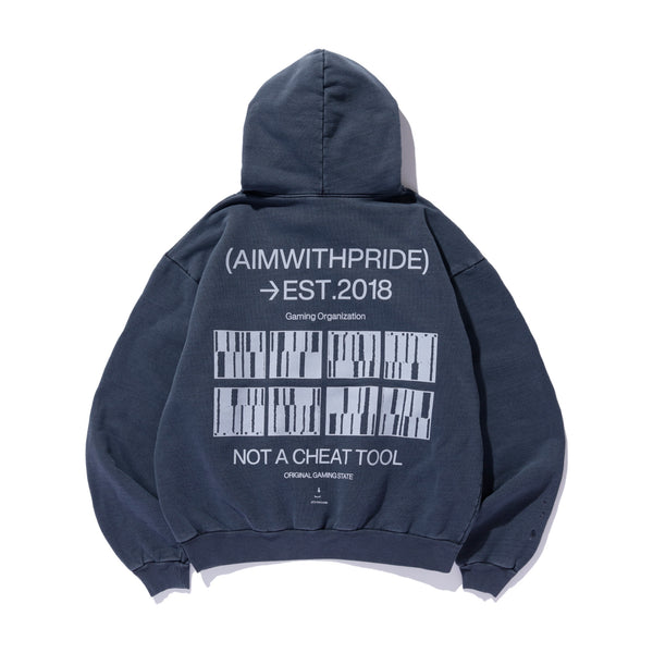 ZETA WASHED HOODIE / NAVY