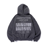 ZETA WASHED HOODIE / BLACK