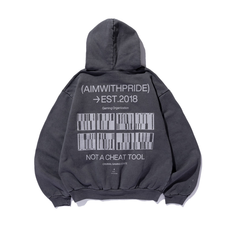 ZETA WASHED HOODIE / BLACK