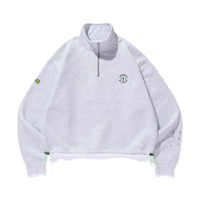 AWP HALF ZIP SWEAT V2 / ASH