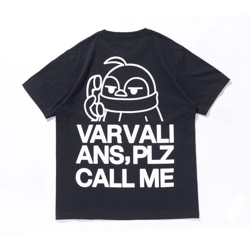 VARVALIAN PLZ CALL ME TEE / BLACK