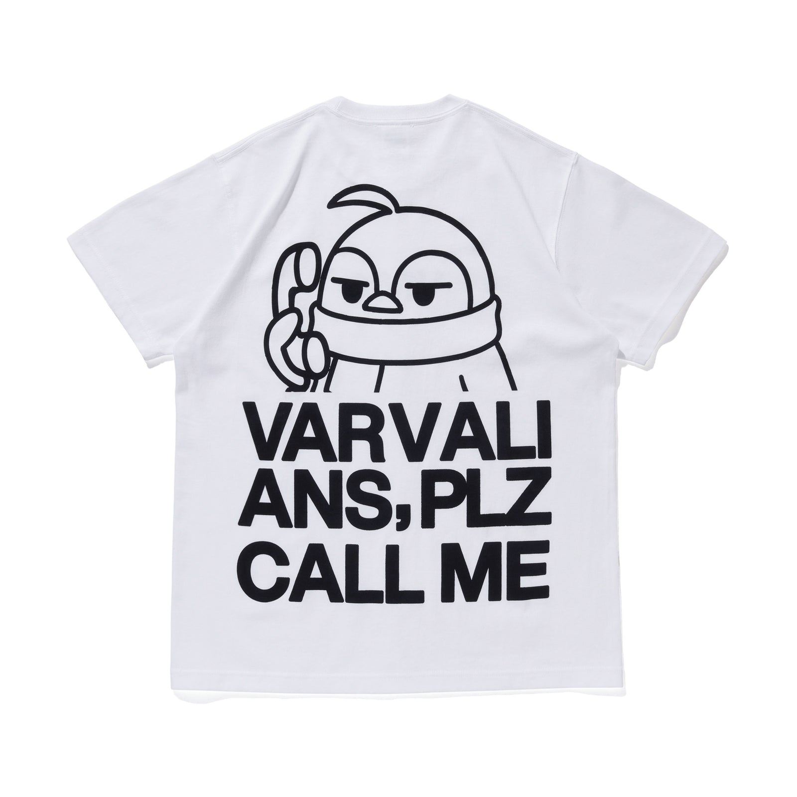 VARVALIAN PLZ CALL ME TEE / WHITE – ZETA DIVISION STORE