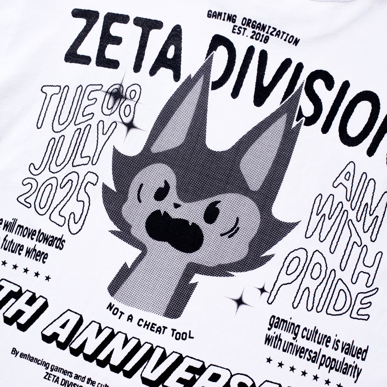 ZETA DIVISION 4TH ANNIVERSARY TEE / WHITE – ZETA DIVISION STORE