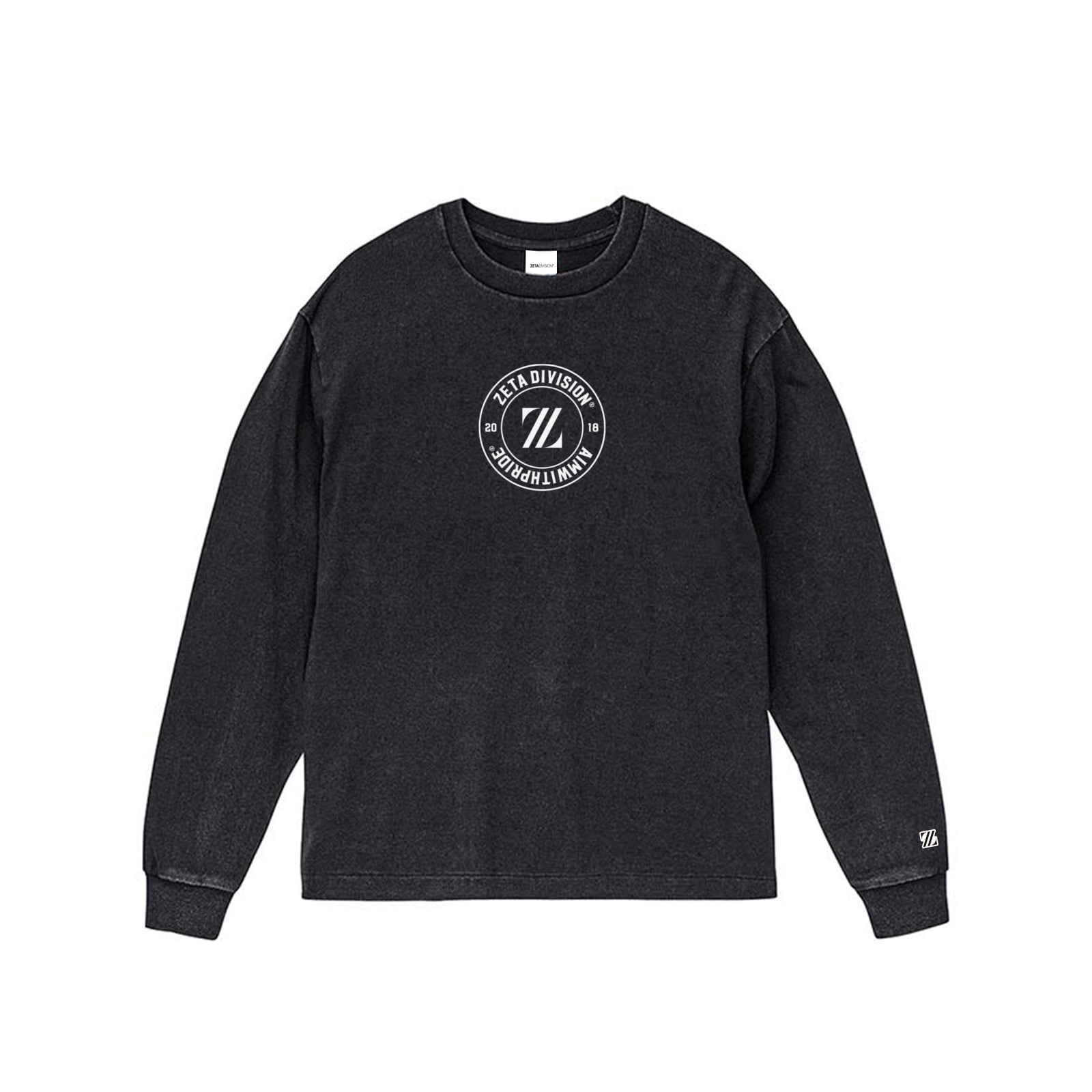 WASHED VARSITY LS TEE / BLACK – ZETA DIVISION STORE