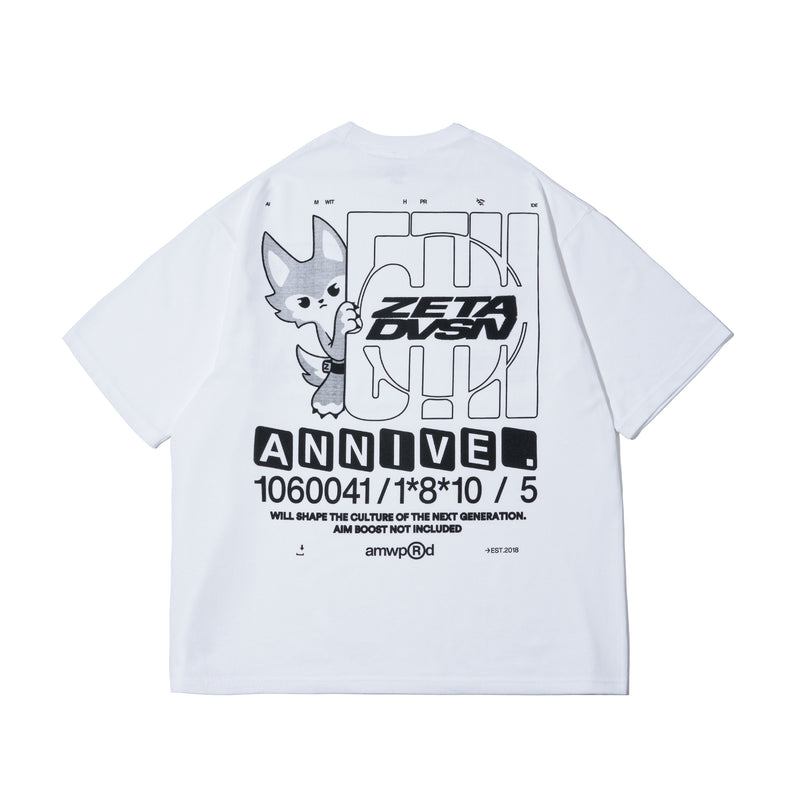 ZETA DIVISION 5TH ANNIVERSARY TEE / WHITE – ZETA DIVISION STORE