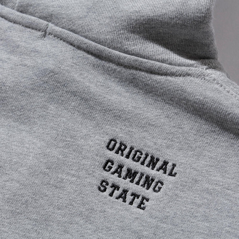 VARSITY EMBROIDERY HOODIE / HEATHER GRY | ZETA DIVISION STORE