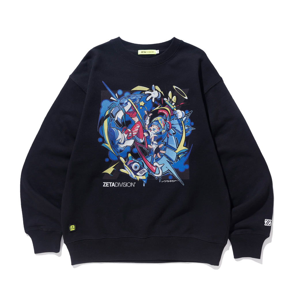 k4sen ANIME ILLUST. CREW NECK / BLACK