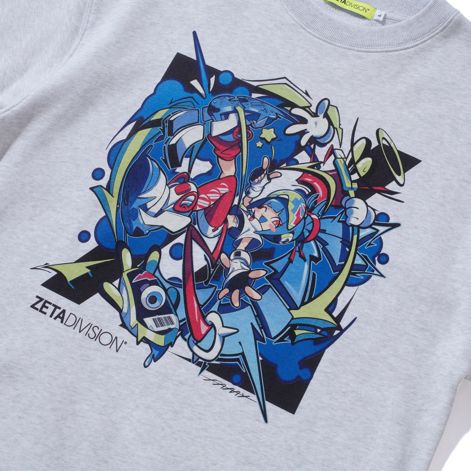 k4sen ANIME ILLUST. CREW NECK / BLACK | ZETA DIVISION STORE