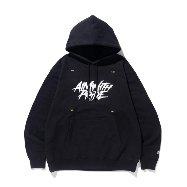 BRUSH STROKE A.W.P HOODIE / BLACK | ZETA DIVISION STORE